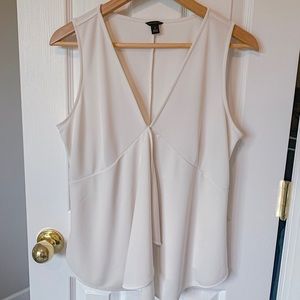 Ann Taylor White Blouse Size M